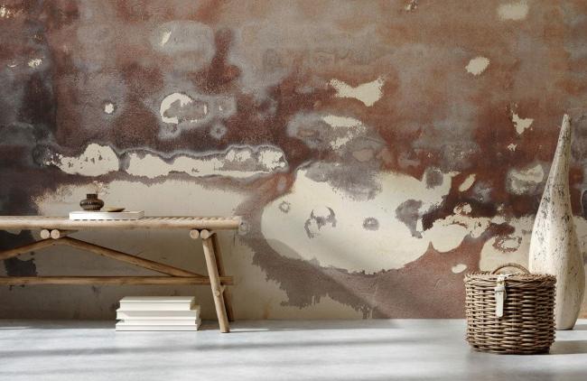 Abstract | Abstract Earth Tone Mural Non-Woven Wallpaper 1ft2 Brown, Beige, Cream Abstract Abstract