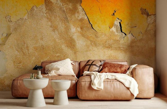 Abstract | Abstract Orange Textured Art Mural Non-Woven Wallpaper 1ft2 Orange Abstract Abstract