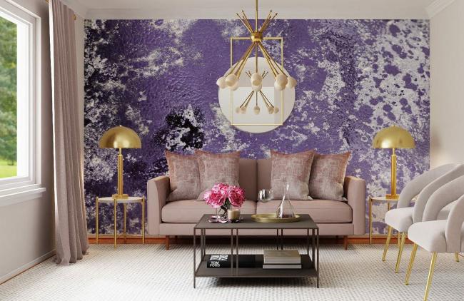 Art Decor | Abstract Purple Texture Mural Non-Woven Wallpaper 1ft2 Purple Art Decor Art Decor