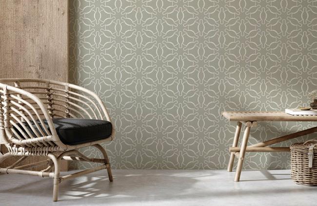 Geometric | Abstract Geometric Gray Mural Non-Woven Wallpaper 1Roll Gray General Geometric