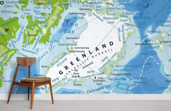 Map | Vintage Nautical World Map Mural Non-Woven Wallpaper 1ft2 Blue and White General Blue & White