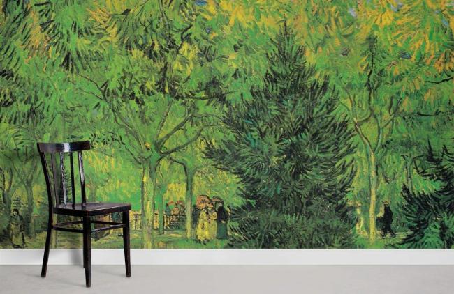 Oil Painting | Impressionist Forest Scenery Mural Non-Woven Wallpaper 1ft2 Green Design & Art Green