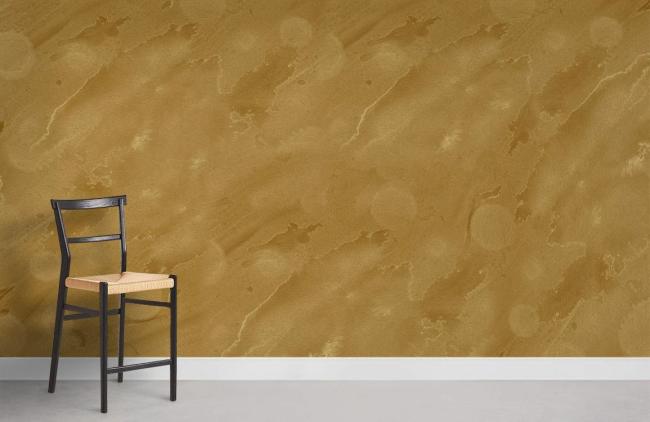 Ombre | Abstract Gold Watercolor Textured Mural Non-Woven Wallpaper 1ft2 Gold Design & Art Gold