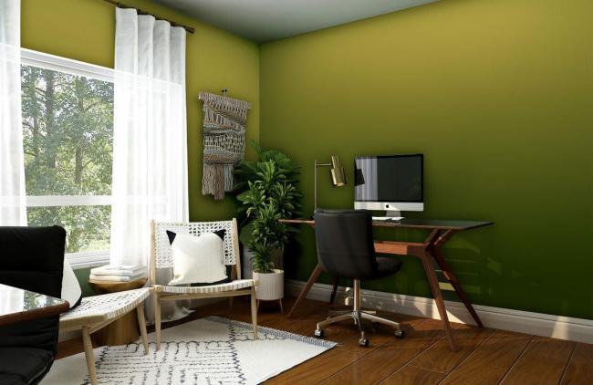 Ombre | Modern Ombre Green Gradient Mural Non-Woven Wallpaper 1ft2 Ombre Green Design & Art Ombre