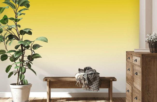 Ombre | Sunny Gradient Ombre Mural Non-Woven Wallpaper 1ft2 Yellow Design & Art Ombre