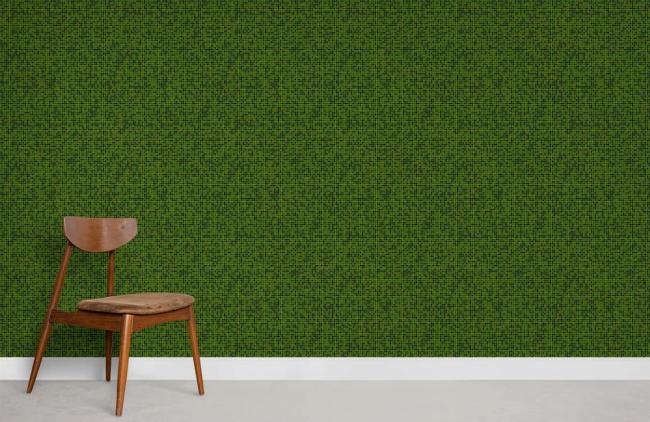 Tile & Mosaic | Emerald Green Geometric Textured Mural Non-Woven Wallpaper 1Roll Emerald Green General Emerald Green