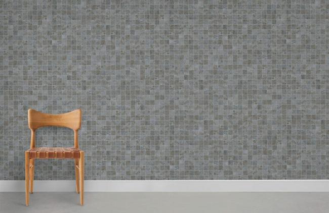 Tile & Mosaic | Modern Grey Mosaic Tile Mural Non-Woven Wallpaper 1Roll Grey General Grey