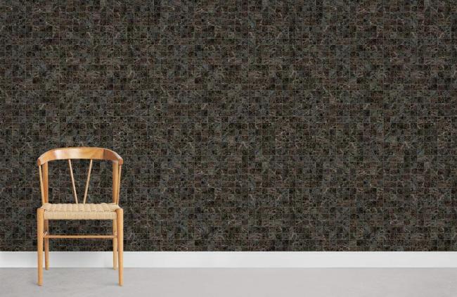 Tile & Mosaic | Modern Textured Geometric Grey Mural Non-Woven Wallpaper 1Roll Grey General Grey