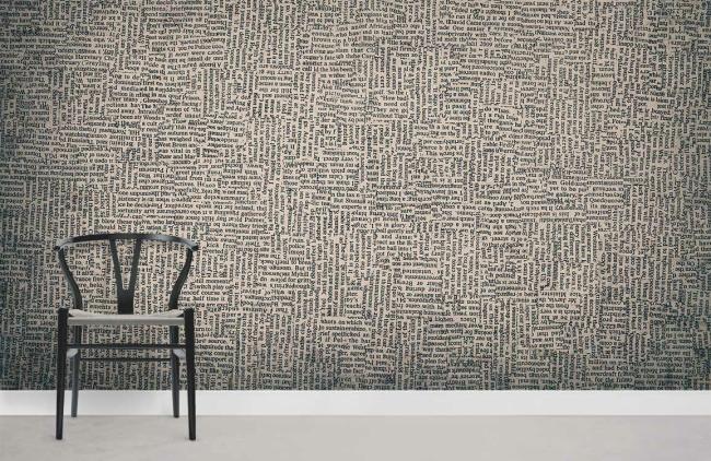 Vintage | Modern Abstract Text Newsprint Mural Non-Woven Wallpaper 1Roll Beige General Beige