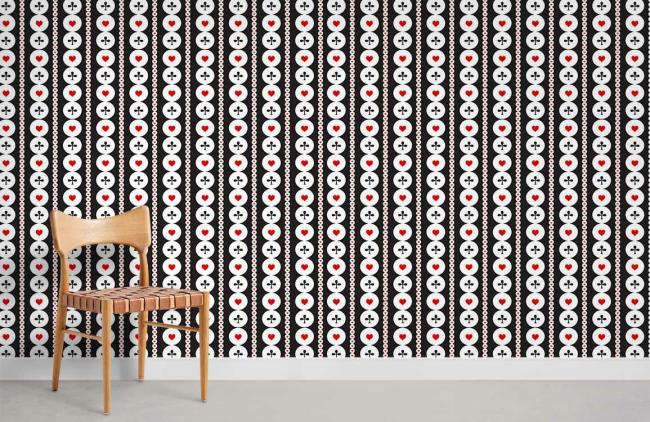 Vintage | Modern Yin Yang Geometric Mural Non-Woven Wallpaper 1Roll Black and White General Black & White