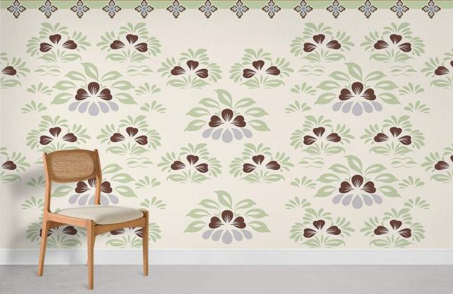 Vintage | Vintage Floral Bloom Bedroom Mural Non-Woven Wallpaper 1Roll Beige General Beige