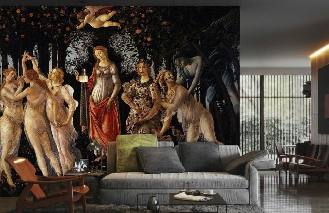 Oil Painting | Renaissance Art Mythical Mural Non-Woven Wallpaper 1ft2 Beige Design & Art Beige